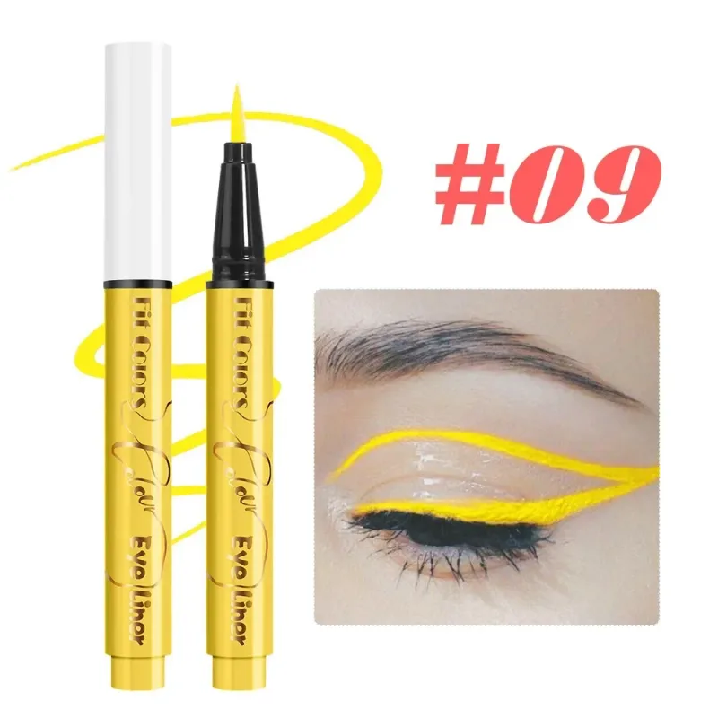 UV Fluorescent Glow Liquid Eyeliner Pen Waterproof Face Color Paint Neon Colorful Halloween Christmas Party Art Stage Eye Makeup — image 15