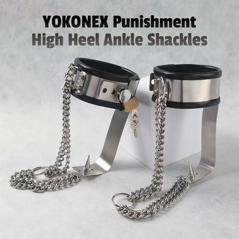 YoKoNex BDSM Fetish Stainless Steel Shackles Punishment Master Slave Task Punishment Props Male and Female Training Sex Supplies — image 6