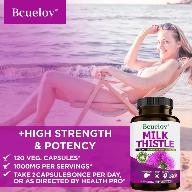 Fatty Liver Cleanse and Liver Detox Supplement with Milk Thistle Extract-for Men and Women Supports Liver Health Heart Health — image 5