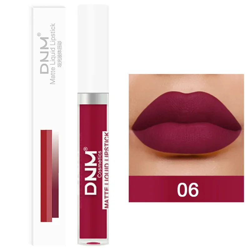 DNM 19 Warna Matte Velvet Liquid Gincu Kalis Air Tahan Lama Tidak Mudah Luntur Lipgloss Makeup Ungu Merah Bogel Tint Bibir Kosmetik — image 19