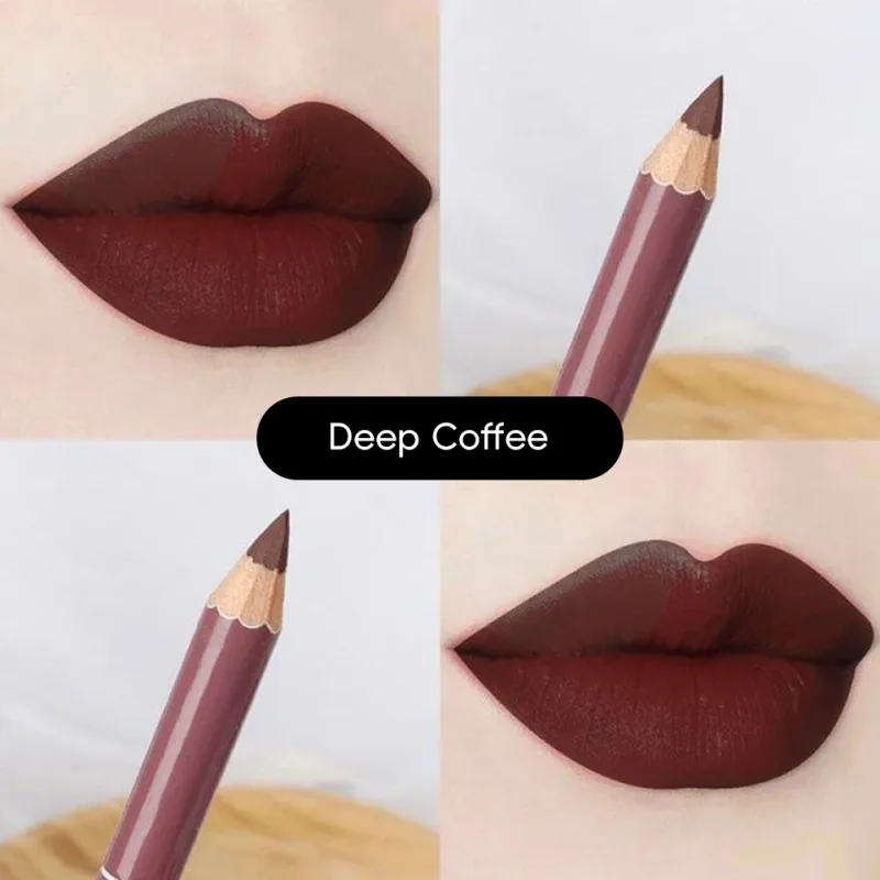 Non Stick Cup Waterproof Matte Lip Liner Pen Nude Red Long Lasting for Women Party Makeup Lip Cosmetics — image 24