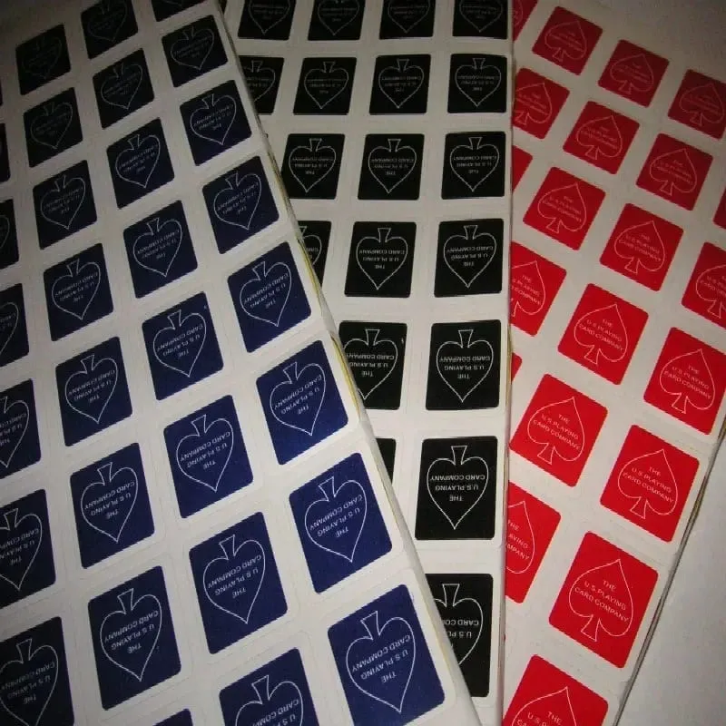 3 Sheets Original Bicycle Playing Card Case Seal Sticker Magic Trick 24 On 1 Sheet 3 Colors Magia Magie Magicians Accessory