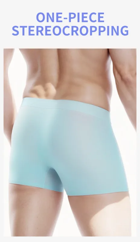 MiiOW 3Pcs Ice Silk Men Panties Mesh Breathable Mens Underpants 10A Antibacterial Crotch Men's Underwear Boxers Man Boxer Briefs — image 20