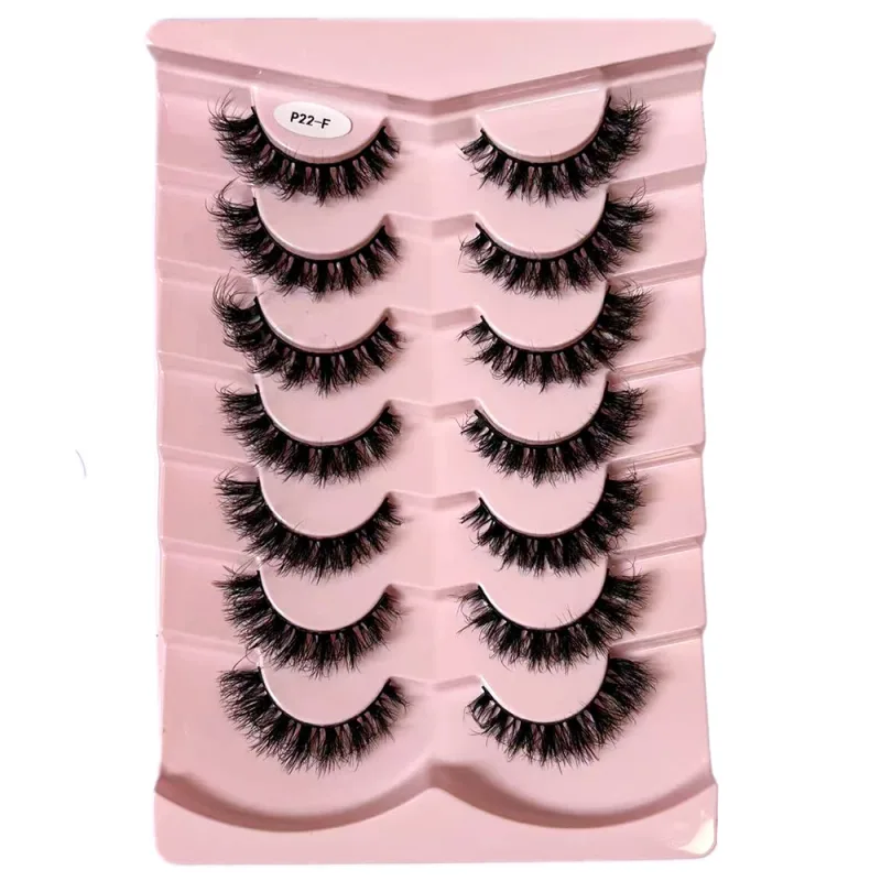 7 Pairs False Eyelashes Wispy Lashes Natural Look Fake Eyelashes Faux Mink Fluffy Strip False Lashes Pack — image 26