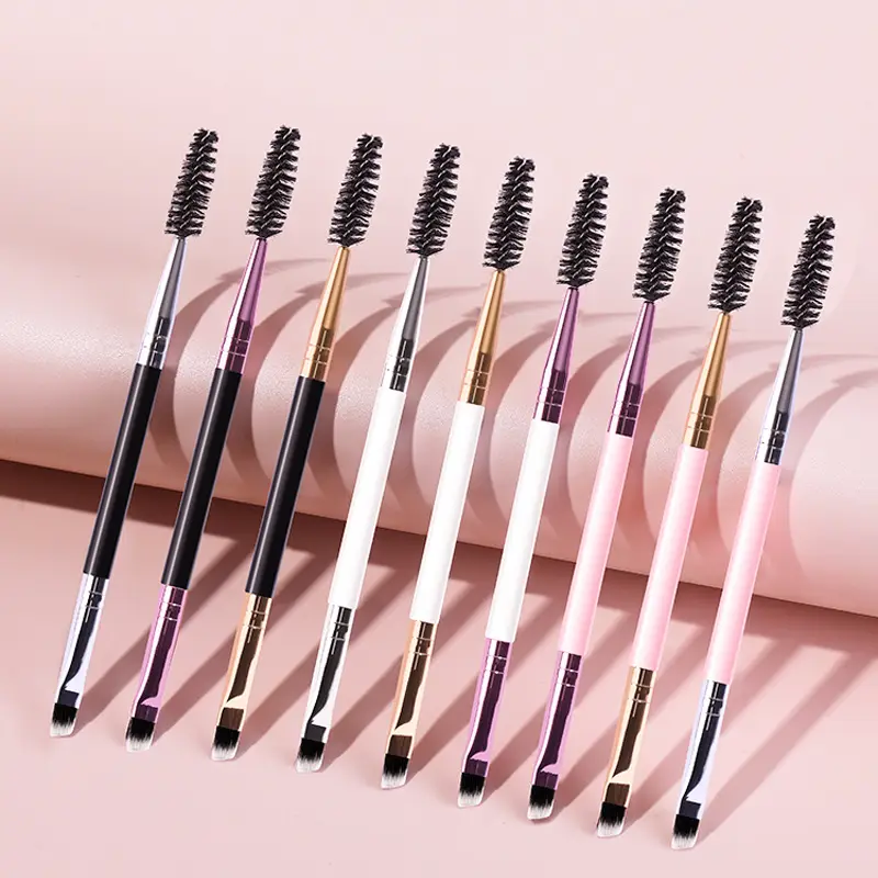 Berus Kening Lembut Berus Bulu Mata 2 dalam 1 Pembentuk Kontur Profesional Kening Eyeliner Berus Solek Eyes Blending Berus Kosmetik — image 1