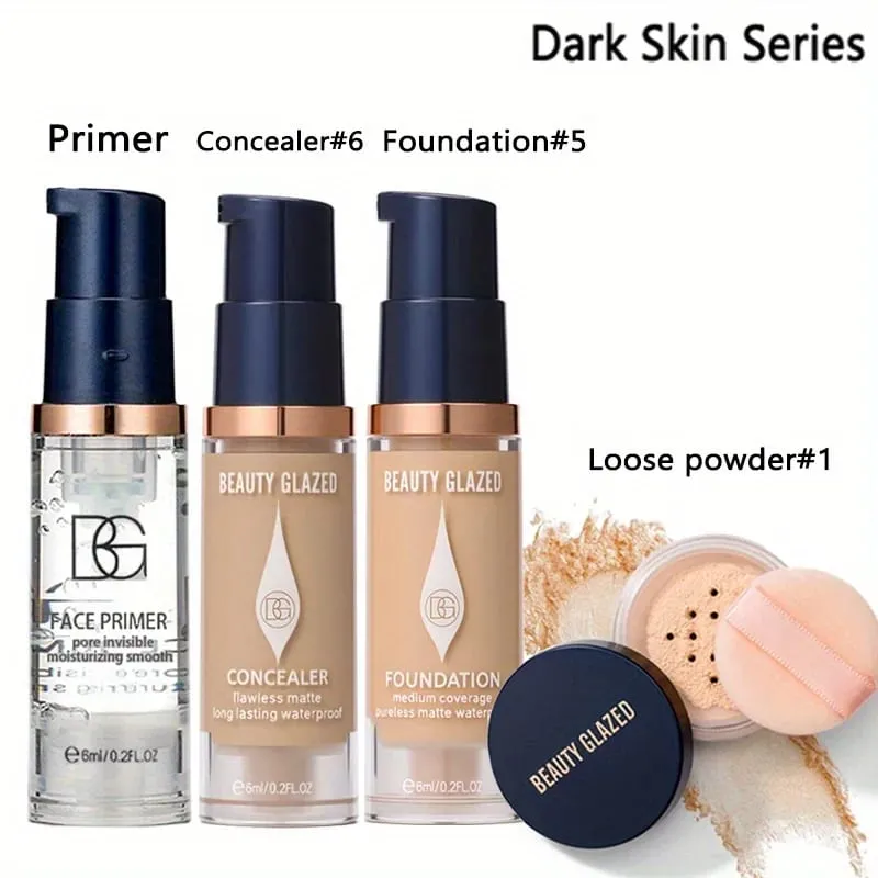 4pcs/set Magic Face Makeup Kit Natural Moisturizing Primer Long Lasting Waterproof Concealer Foundation Travel Face Makeup Set — image 7