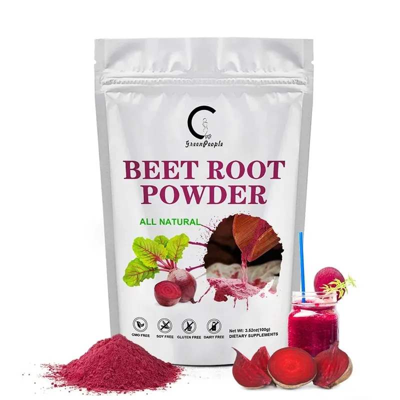 Organic Beet Root Powder- Boost Daily Nutrition Athletic Performance Promote Digestive Vegan and Non-GMO Beet Root Supplement