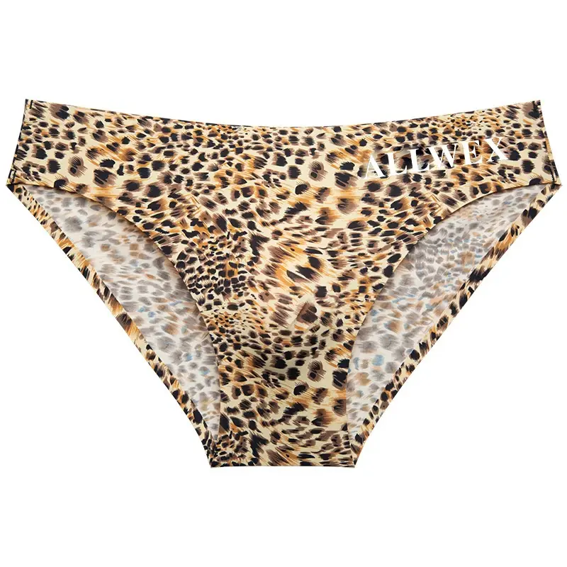 Choice Ropa interior hombre 3D convex pouch calzoncillos hombres leopard print sissy gay man underwear ice silk sexy tоy mens