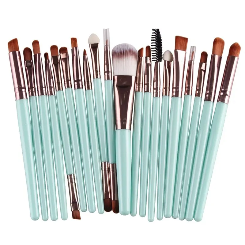 20 PCS Makeup Brush Set Eye Shadow Brush Set Foundation Brush Beauty Tools Soft Man-made Fibers Full Set Makeup Brush — image 12