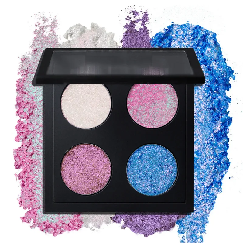 4 Colors Vegan Chameleon Eyeshadow Palette Private Label Makeup Wholesale Custom Logo Color Shift Eye Shadow — image 11