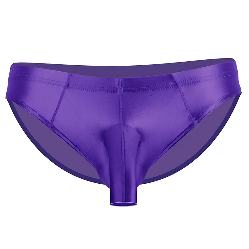 Men's glossy underwear open Pouch Panties Men Smooth Underwear Lingerie Hip Lifting High Elastic Bikini Briefs gay underwear — image 27