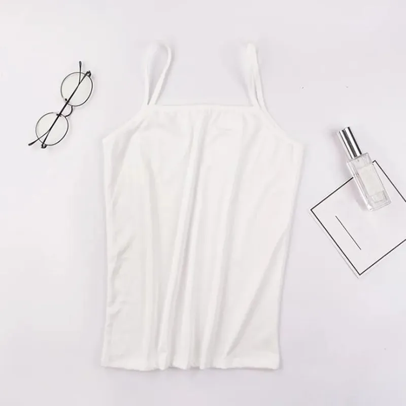 Simple Solid Color Women Tank Tops Soft Cotton Camis sleeveless Basic Vest Tshirt Sexy Strapy Camisole for Women Clothing — image 12