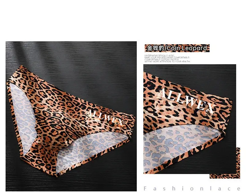 Choice Ropa interior hombre 3D convex pouch calzoncillos hombres leopard print sissy gay man underwear ice silk sexy tоy mens — image 8