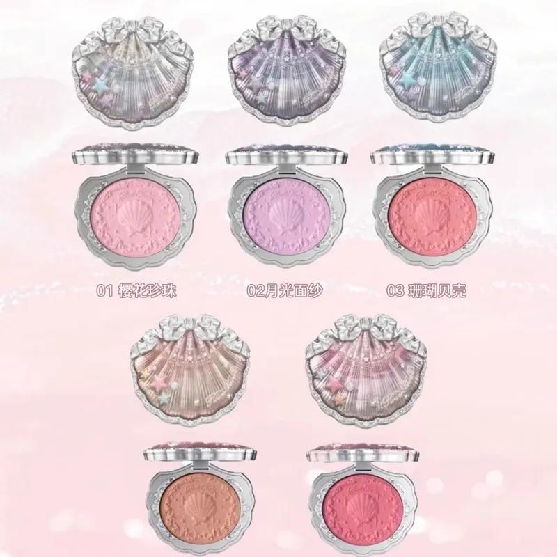 Makeup Set Flower Knows Shell's Jewel Collection Eyeshadow Palette Blush Lip Gloss Makeup Bag Matte Glow Shimmer Eye Shadow Kit — image 5