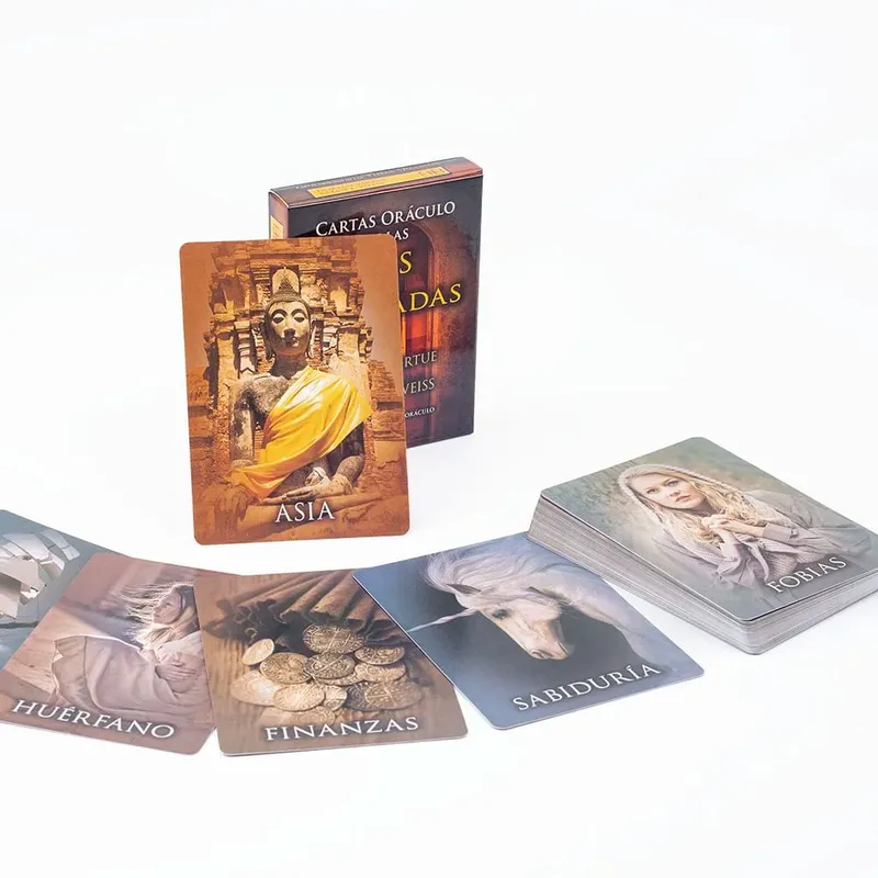 Past Life Oracle Cards A 44 Tarot Spanish Version Divination Edition FortuneTelling Deck Borad Playing Games 10.3*7.4cm