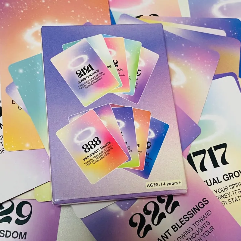 Angel Numbers Oracle Deck 40 Cards To Receive Divine Guidance Board Games Feelings Messages Deck — image 6