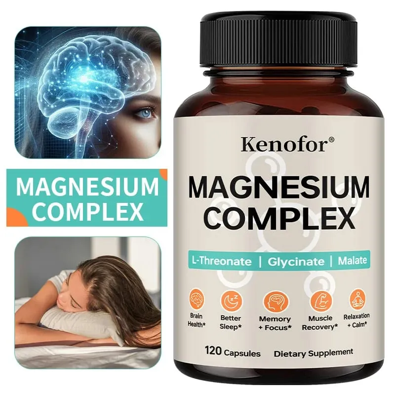 Magnesium Complex Supplement with L-threonine Glycine and Malate To Support Brain Health Memory Concentration and Sleep — image 1