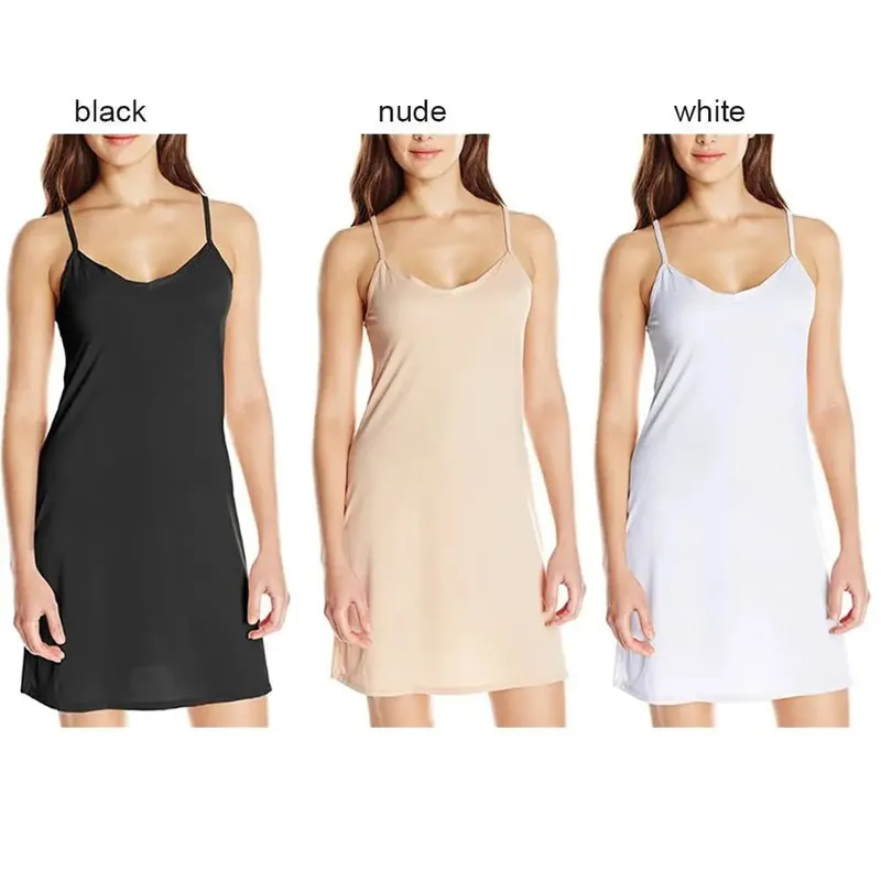 1PC Women Solid Color V Neck Backless Sling Dress Slip Under Dress Short Dress Summer Holiday Sleeveless Women Dress — image 6