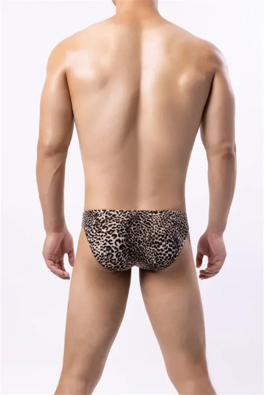 Sexy Men's Briefs Underwear Leopard Pattern Low Waist Soft Slip Briefs Lingerie Underpants Pouch Tangas Sexis De Hombre — image 19