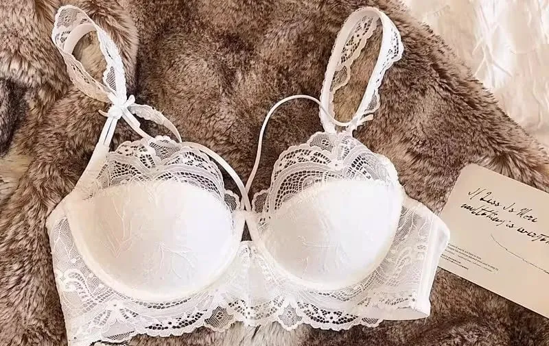 Adjustable Lace Bralette for Small Chest Bra Set Removable Straps & Thin Padding Soft Wire Comfort Muslim Girls Underwear — image 9