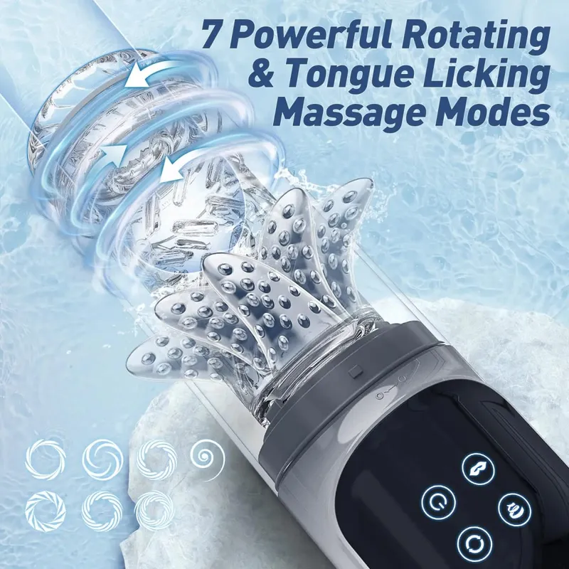 Automatic Thrusting Rotating Male Masturbator Licking Stroker Sucking Blowjob 100% Waterproof Pennis Pump Adult Sex Toys For Men — image 6