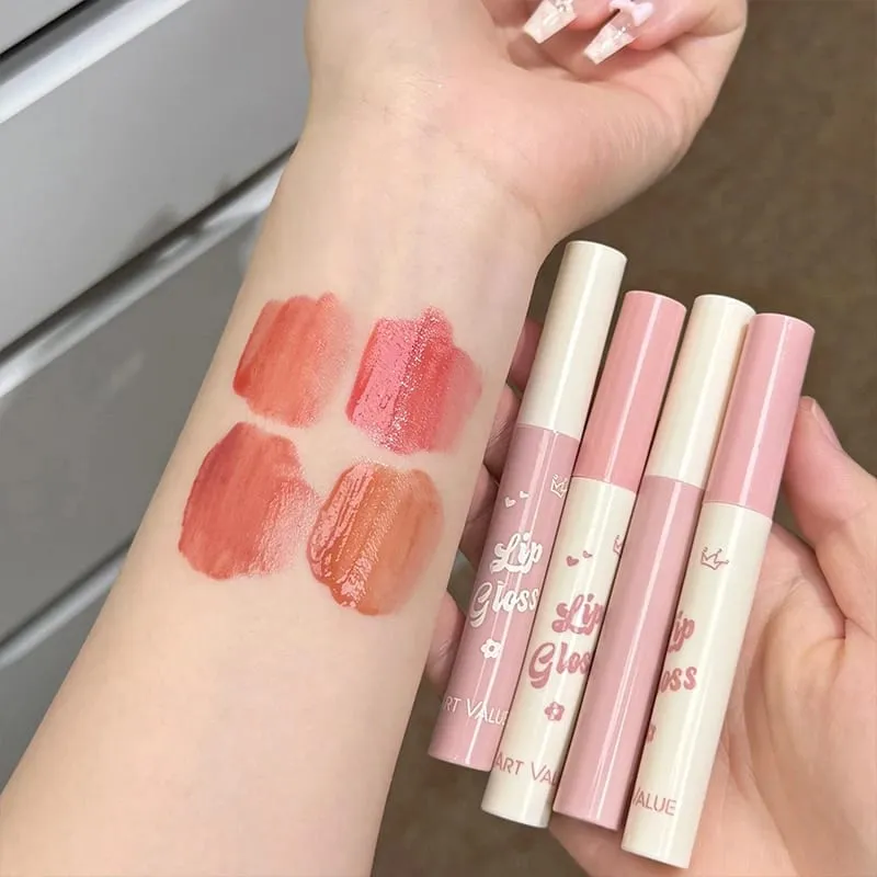 ART VALUE Makeup Set Include 4 Lip Glaze 1 Pressed Powder 1 Blush 1 Eyeliner 1 Eyebrow Pencil 1 Mascara With Necklce Cosmetics — image 4