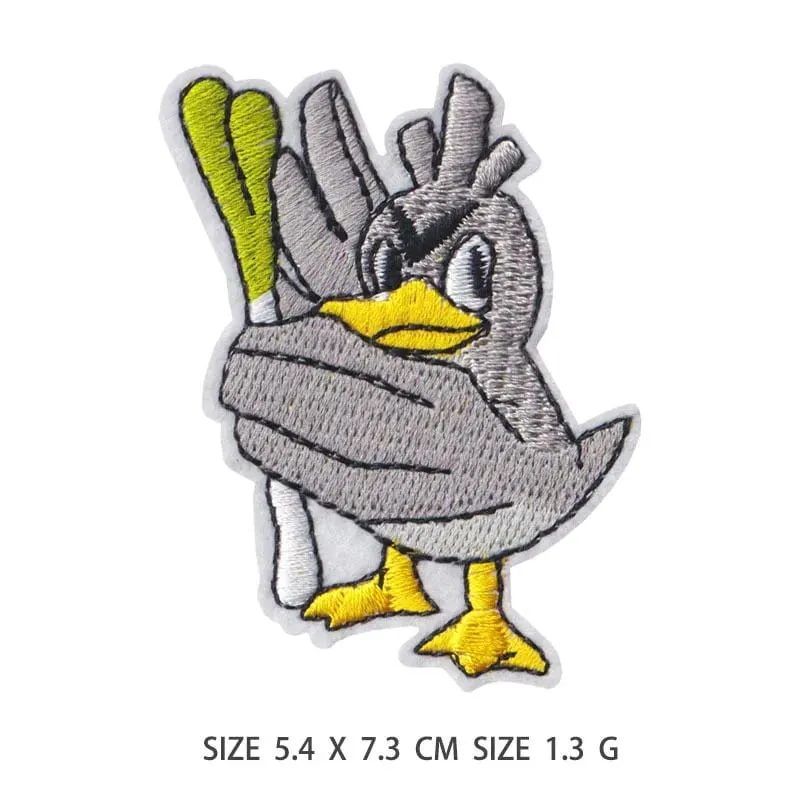 HOT 40 Style Snorlax Iron On Patch Embroidered Clothes Patches Cartoon for Clothing Kid Umbreon Cloth Stickers Garment Appliqués — image 25