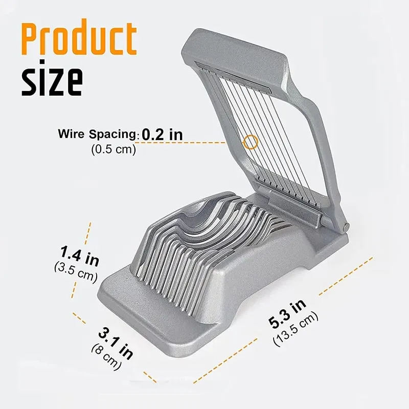 Egg Slicer for Hard Boiled Eggs Stainless Steel Wire Egg Slicer Dicer Cutter Kitchen Strawberry Mushroom Slicer JT188