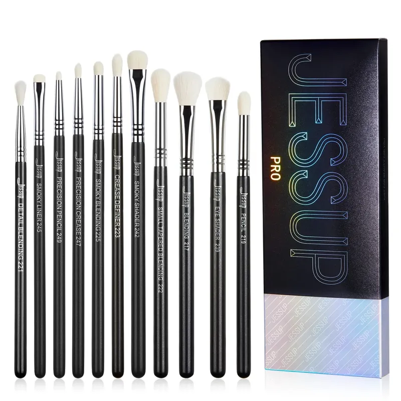 Jessup Eye Makeup Brushes set Professional Eye Blending Brush Synthetic Blends Shadow Crease Pencil Smoky T338