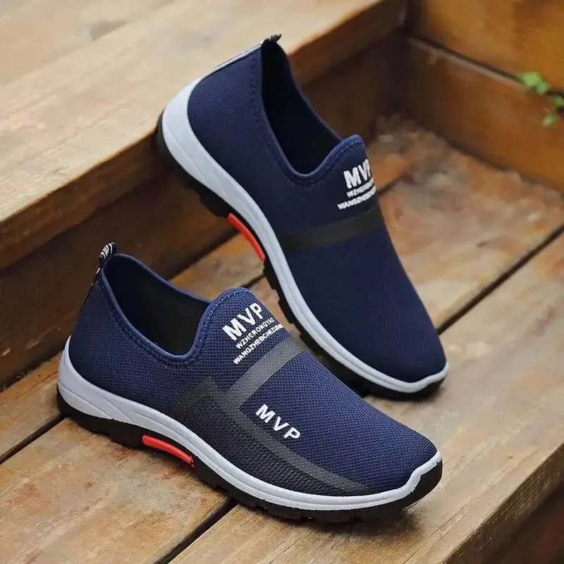 Spring Autumn New Breathable Men's Shoes color blocked light mouth footwear Casual minimalist shoes Male fashion comfort flat — image 2