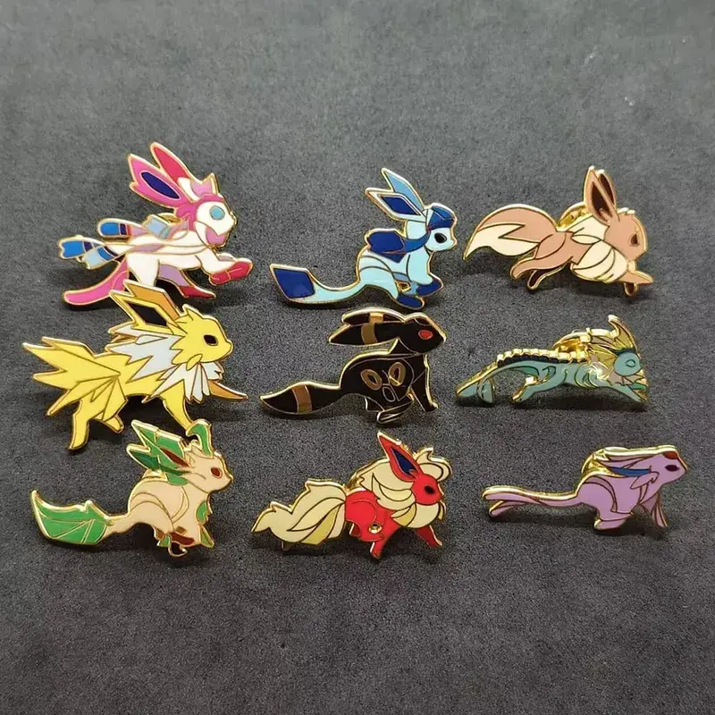 Pokemon Eevee Pikachu Enamel Pin Lapel Pins for Backpacks Cartoon Badges Cute Brooch for Clothes Jewelry Gifts for Friends — image 5