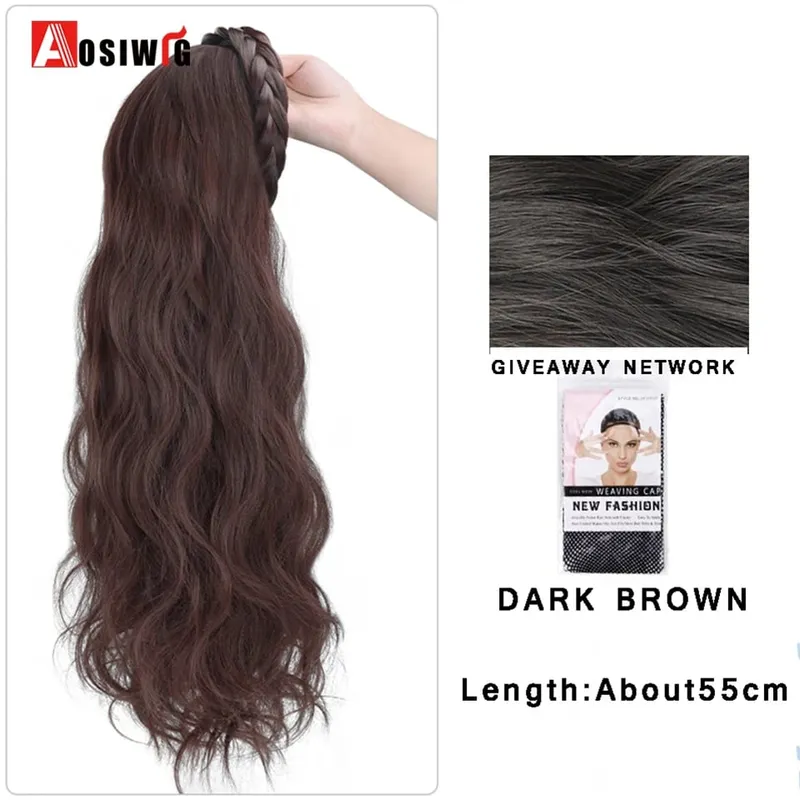 Synthetic Long Curly Half Head Style Wig Heat Resistant Hair Costume Christmas Party Cosplay Natural False Hairpieces — image 32