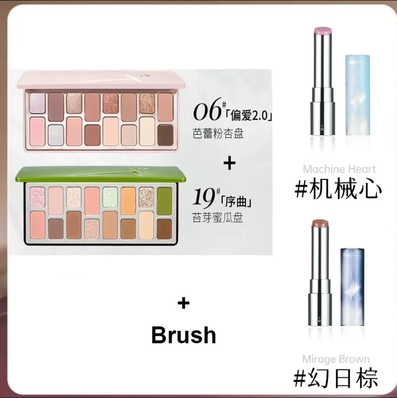 Chéeryep Makeup Set Glitter Eye Shadow Palette Lip Stick Moisturize Lip Balm Mirror 6Pcs Set Qianyan Kits For Women All in One — image 12