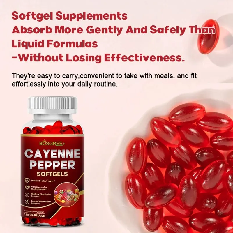 Cápsulas de pimienta de Cayena: apoya la salud cardiovascular, mejora la digestión y la circulación sanguínea, vitaminas D3 K2, suplemento herbario — image 6