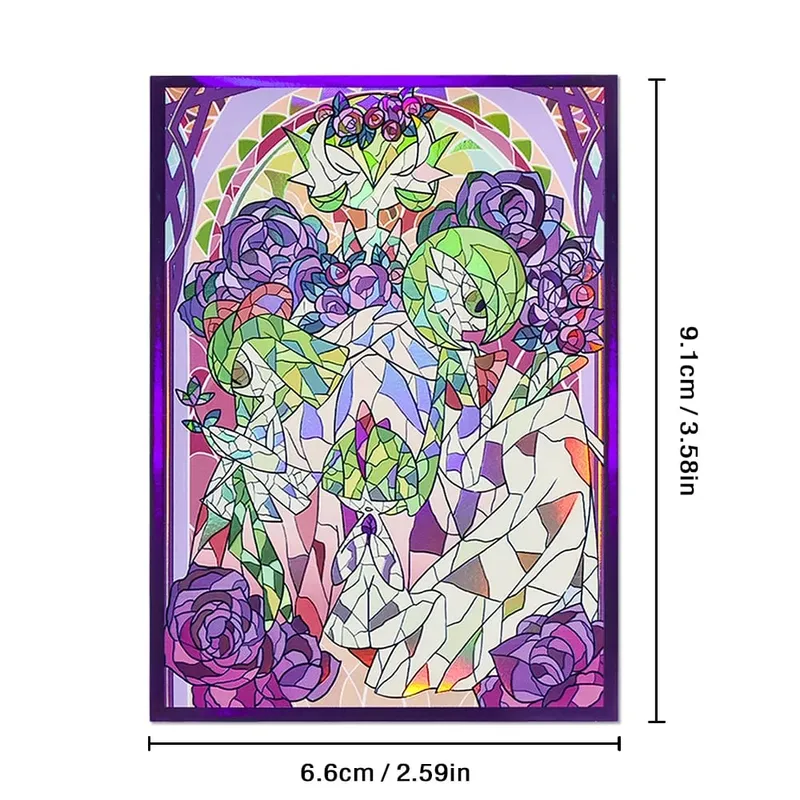 60PCS-120PCS 66×91mm Holographic Anime Card Sleeves for MGT Top Loading Board Game Inner Card Protector Compatible with TCG/PTCG — image 2