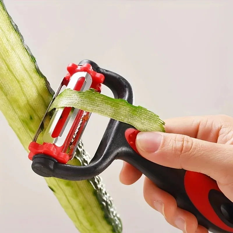 1 Peeler Three in One Rotating Stainless Steel Blade Suitable for Vegetable Carrot and Fruit Peelers — image 2