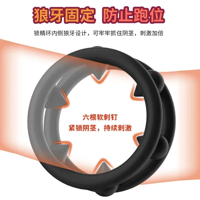 Male Cock Penis Ring with Soft Spikes S/M/L Size Silicone Ring Delay Ejaculation Adult Supplies Dick Erection Stretcher Sex Toys — image 4