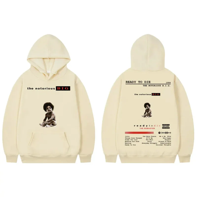 Rapper The Notorious Big Hoodie Ready To Die Album Merch Pullovers Men's Women's Clothing Fashion Hip Hop Sweatshirts Streetwear — image 6