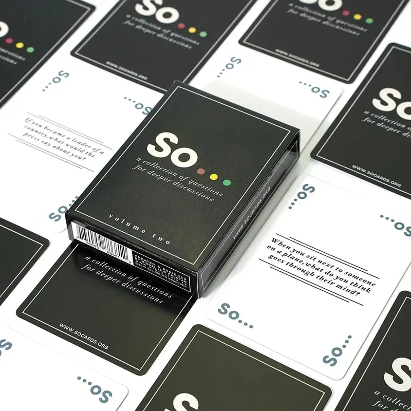 So Cards Conversation Starter - High Quality Special Style Questions Card Game for Adults & Families Party Leisure Board Game — image 2