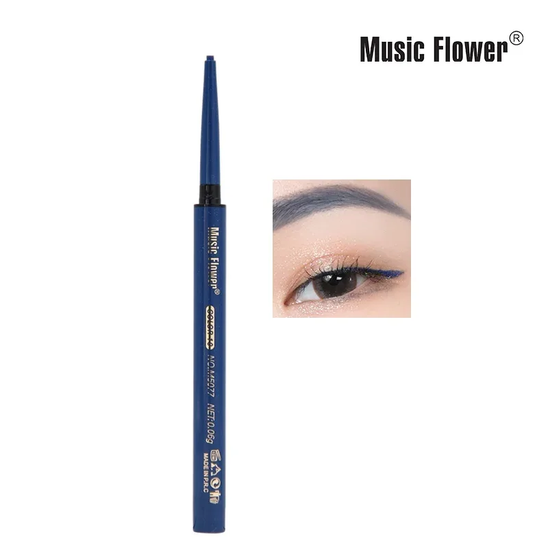 Music Flower 12 Color Gel Eyeliner Pencil Automatic Waterproof Eye Makeup Black Blue Eyleliner Long Lasting Shimmer Cosmetics — image 16
