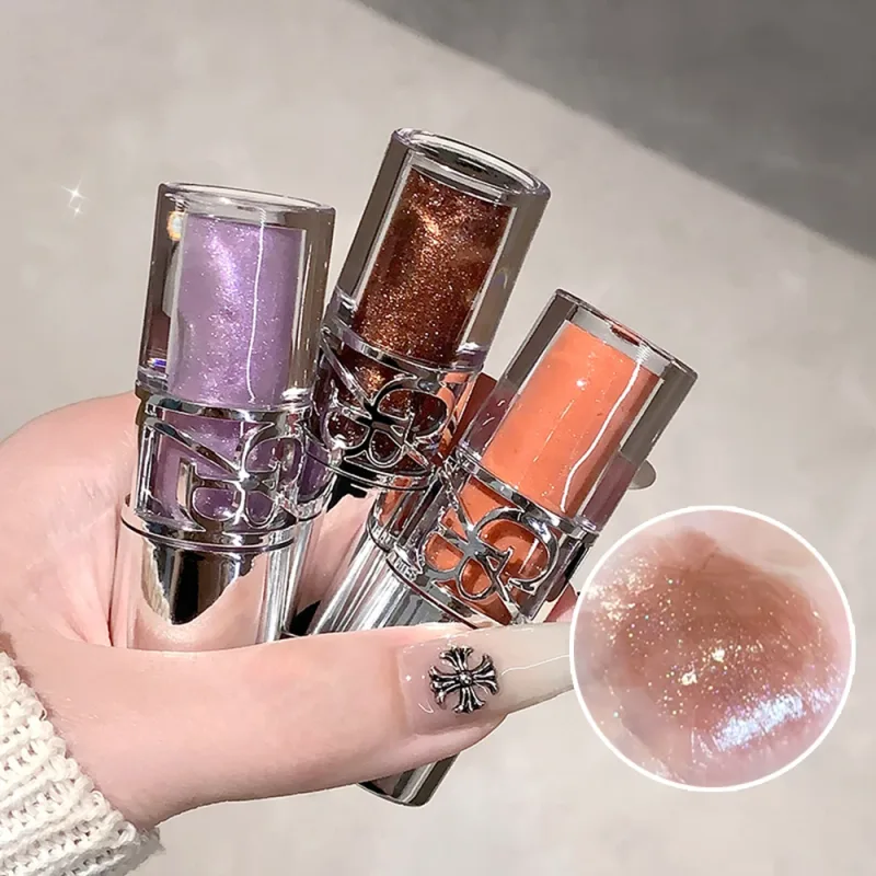 Gege Bear Glittering Mirror Lip Glaze Watery Shimmering Light Lip Gloss Makeup 8 Colors Hydrating Moisturizing Long Lasting — image 4