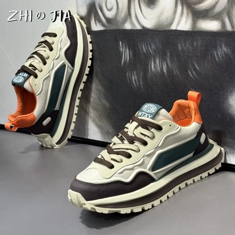 Men's Thick soled Height Increasing Casual Sneaker Outdoor Running Men's Shoes Fashion Anti slip and Wear resistant Footwear — image 1