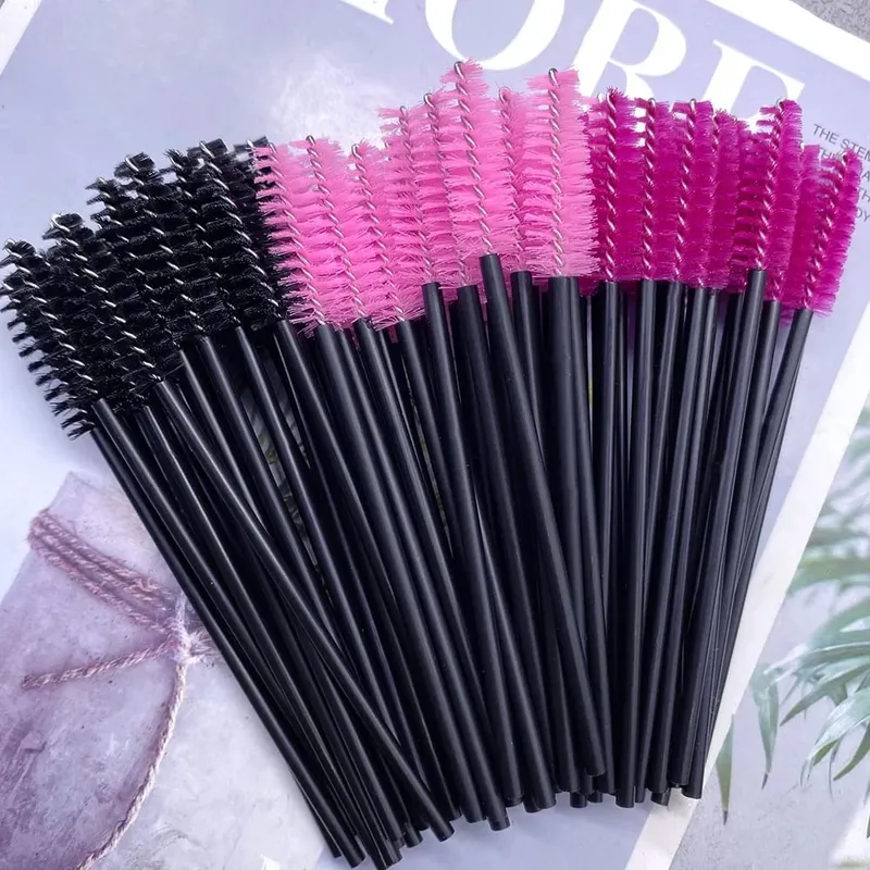 150/300pcs Mascara Wands Eyelash Brush Spoolies for Eye Lash Extension Eyebrow and Makeup Tool Wholesale Makeup Brushes — image 1