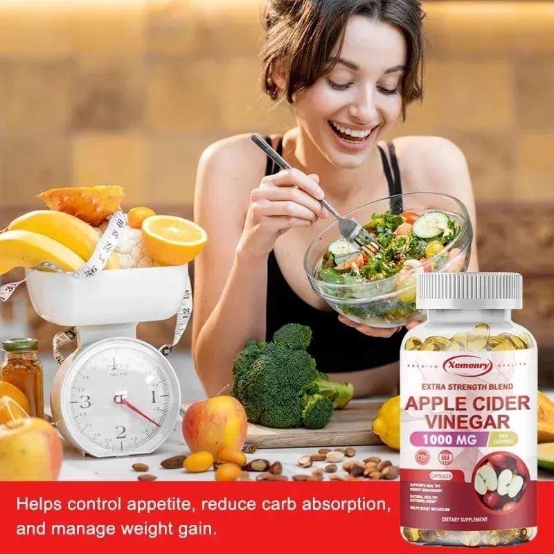 Apple Cider Vinegar Capsules - Fat Burning Detox Slimming Boosts Metabolism Healthy Weight Management — image 5