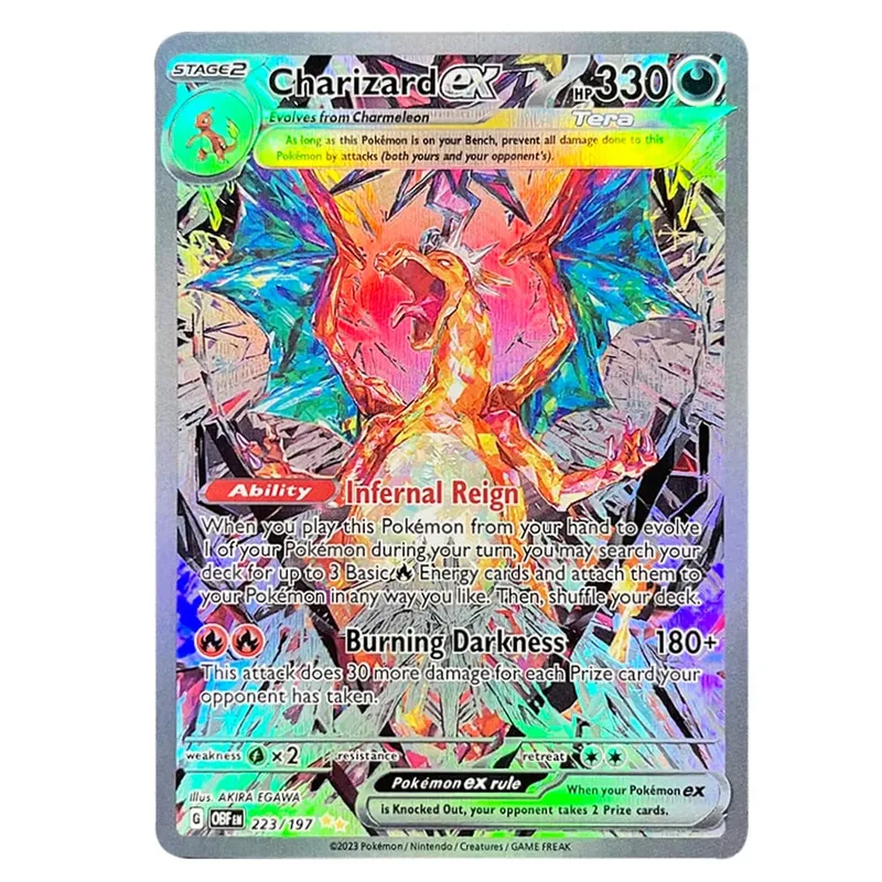PKM Cards Holographic Charizard Ex GX Rainbow Blastoise VMAX Darkrai VSTAR Hobbies Rare Collection Battle Cards Toys Gifts — image 2