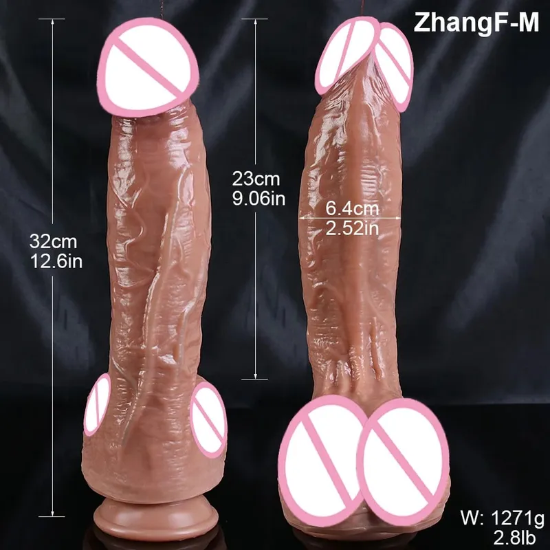 S/M/L Skin Feel Realistic Dildo Huge Soft Penis Double Silicone Adults Sex Toys With Suction Cup Anal Dick for Women Masturbator