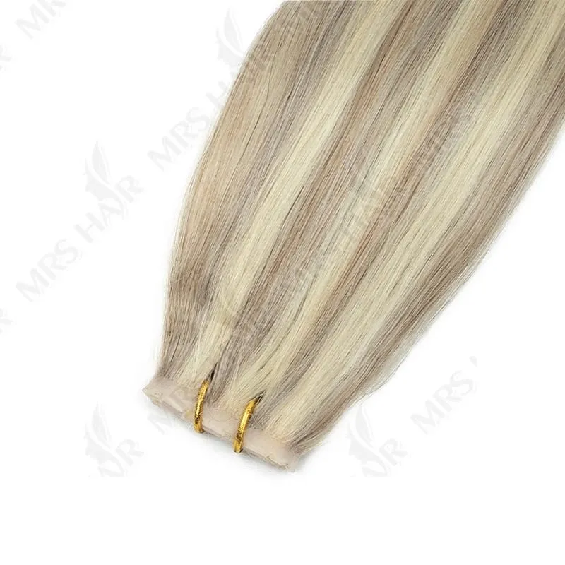 XO Twin Tabs Butterfly Hair Weft Extensions Lidské vlasy Dvojitá injekce PU Weft Hole Ploché Twin Tabs Skutečné přírodní mikrolinkové vlasy