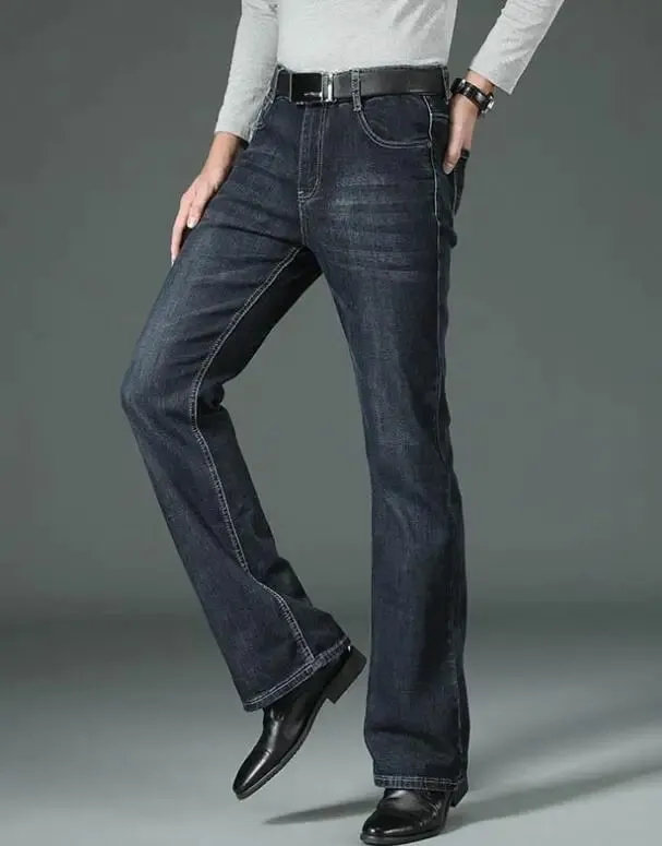 Men's Flared Jeans Loose Men Big-Leg Jeans Men Flared Pants Boot Cut Leg Designer Classic Jeans Multiple Styles Size 28-40 — image 9