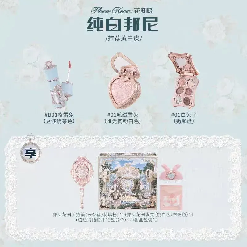 Flower Knows Bunny Garden Collection Lip Cream Blush Air Cushion CC Cream Liquid Foundation Eye Shadows Palette Makeup Set — image 13