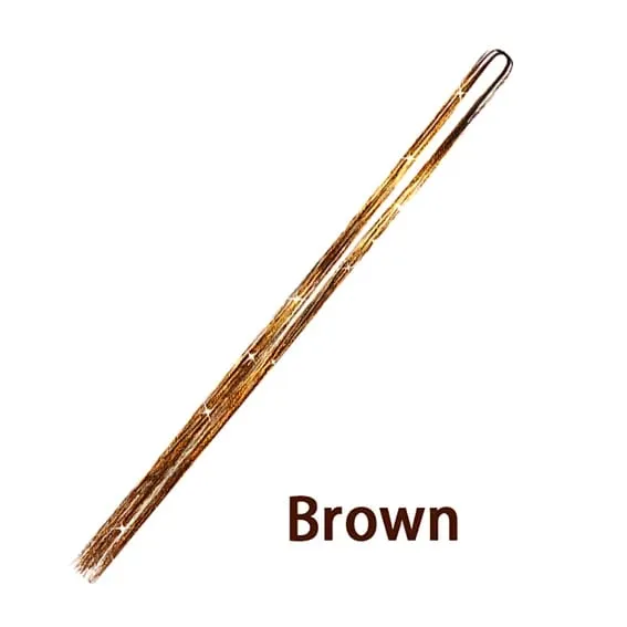 47 Inches Shiny Hair Tinsel 200 Strands/Pack Sparkle Glitter Hair Extensions Tool for Braiding Women Girls Hair Accessories — image 17
